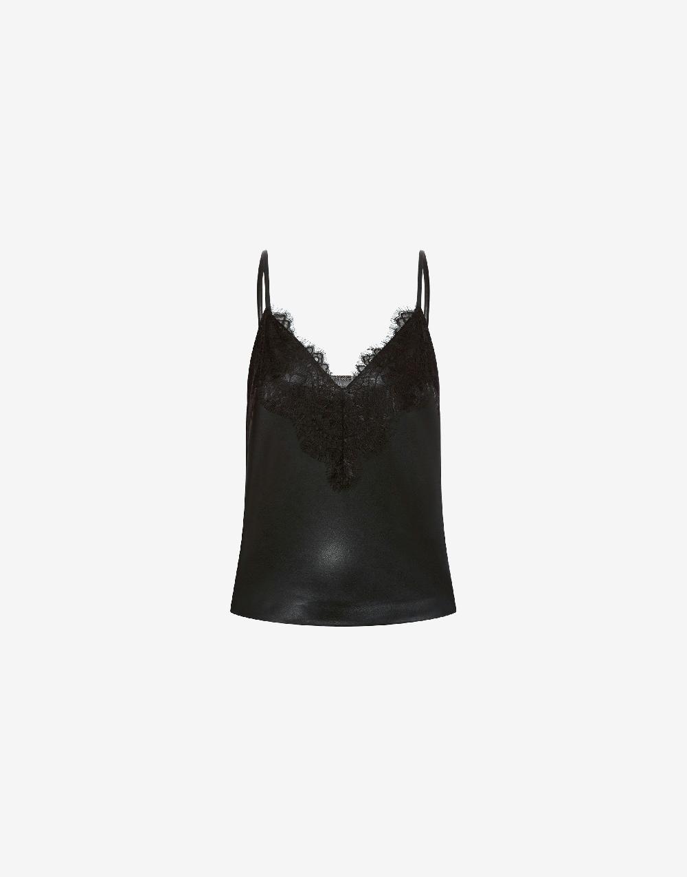 Alberta Ferretti Tank top in tessuto nappato e chevron In Linea