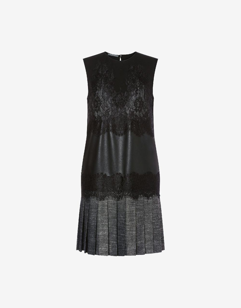Alberta Ferretti Abito con pizzo e gonna a pieghe Vendita