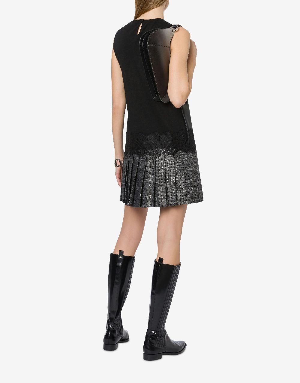 Alberta Ferretti Abito con pizzo e gonna a pieghe Vendita