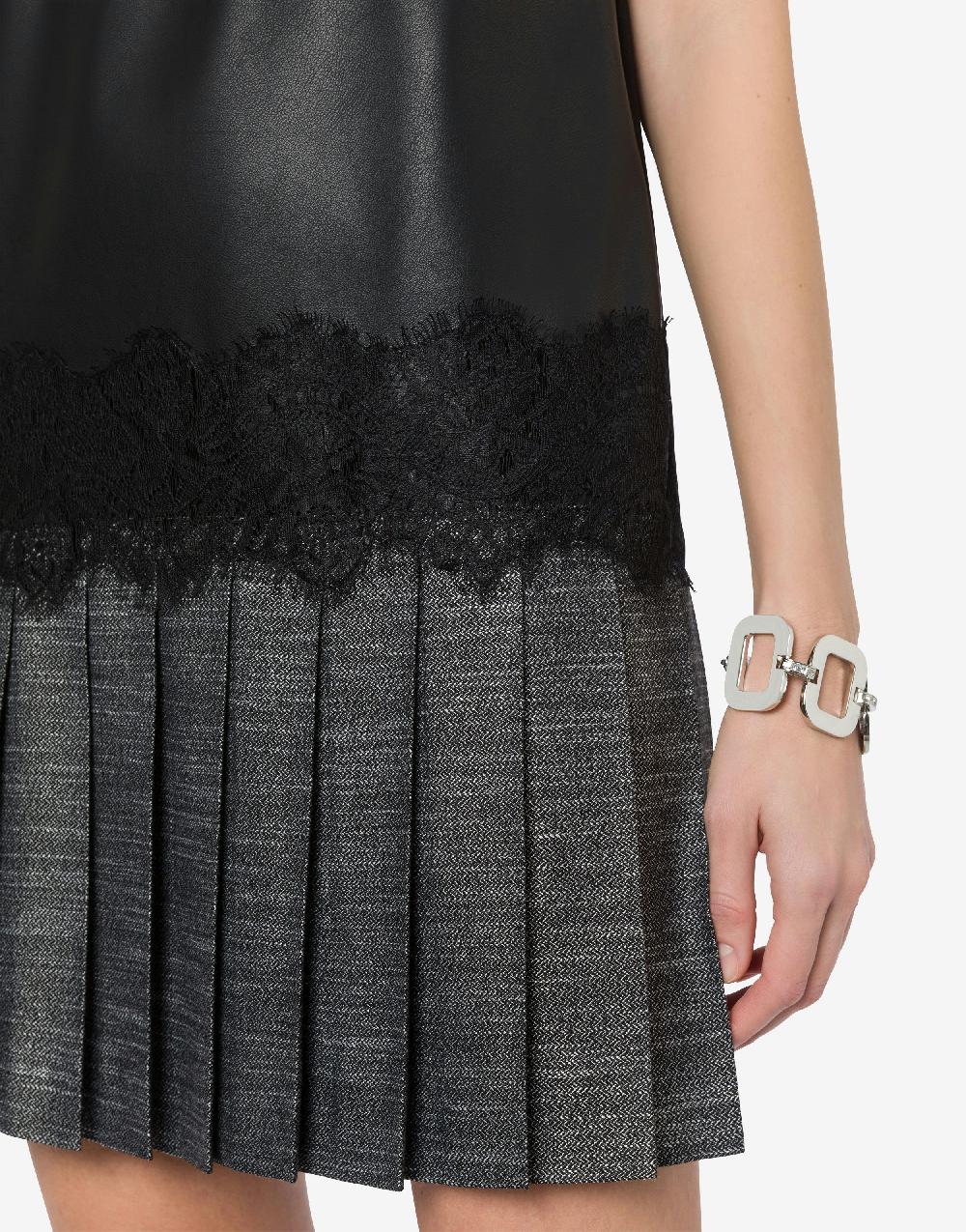 Alberta Ferretti Abito con pizzo e gonna a pieghe Vendita