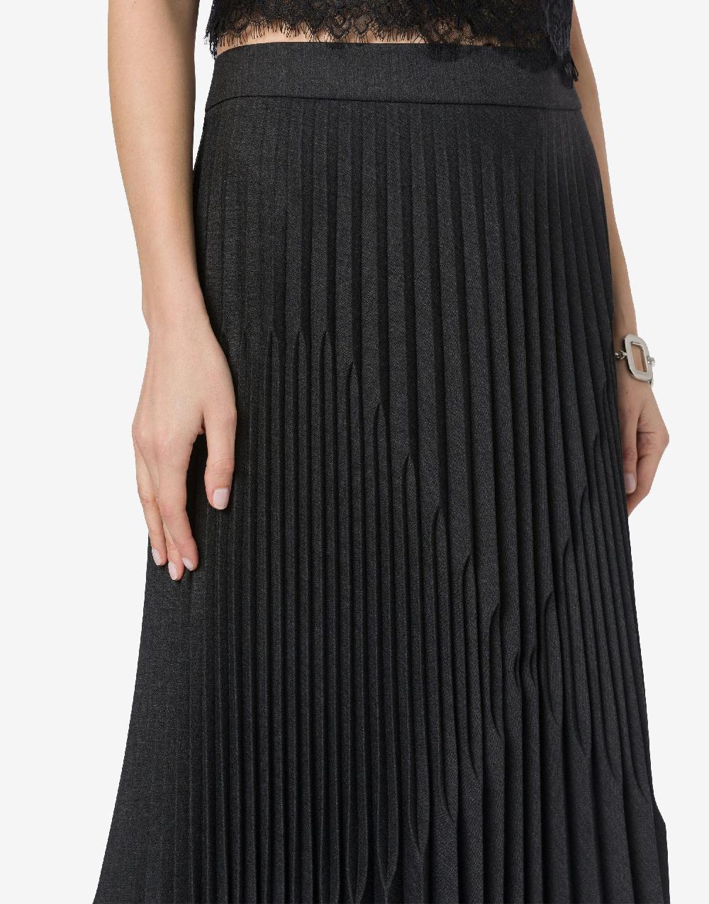 Alberta Ferretti Gonna in twill di lana stretch Spedizione Gratuita