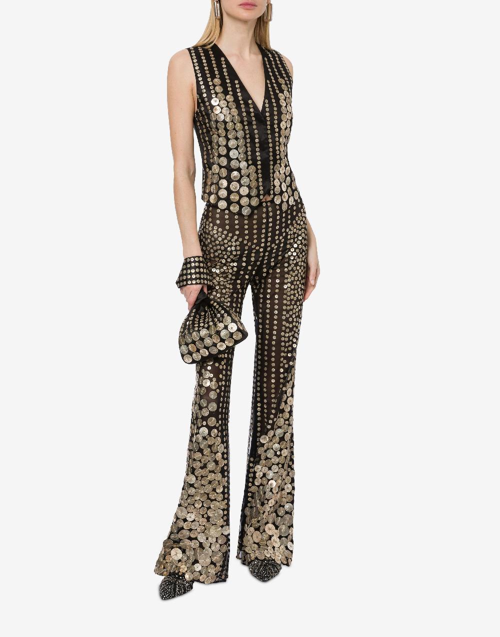 Alberta Ferretti Gilet con ricamo medaglie Negozi Online