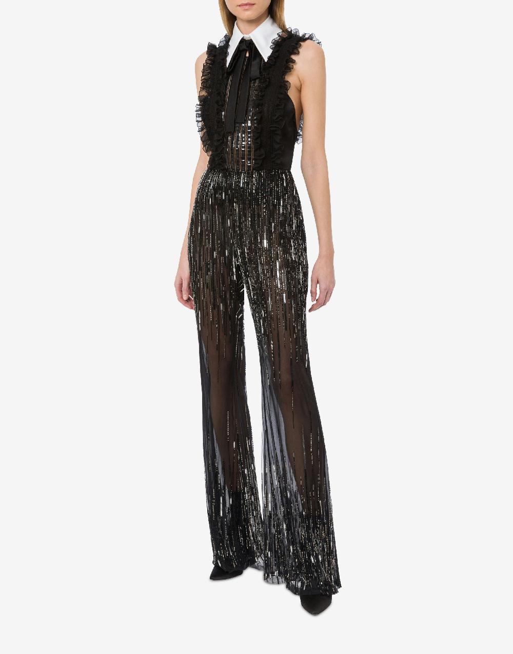 Alberta Ferretti Top in chiffon organico con colletto staccabile Prezzo Ridotto