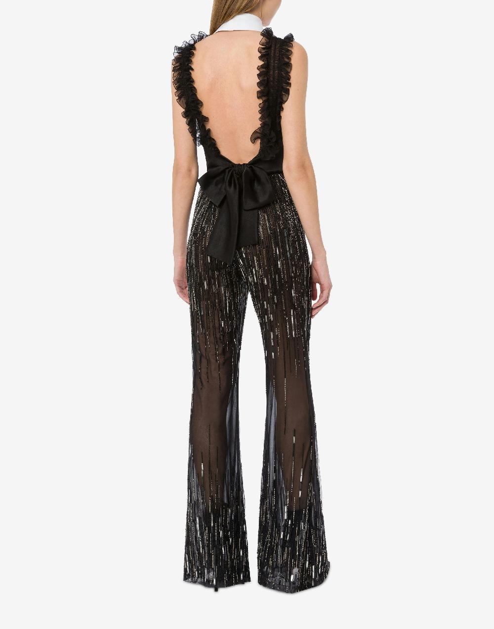 Alberta Ferretti Top in chiffon organico con colletto staccabile Prezzo Ridotto