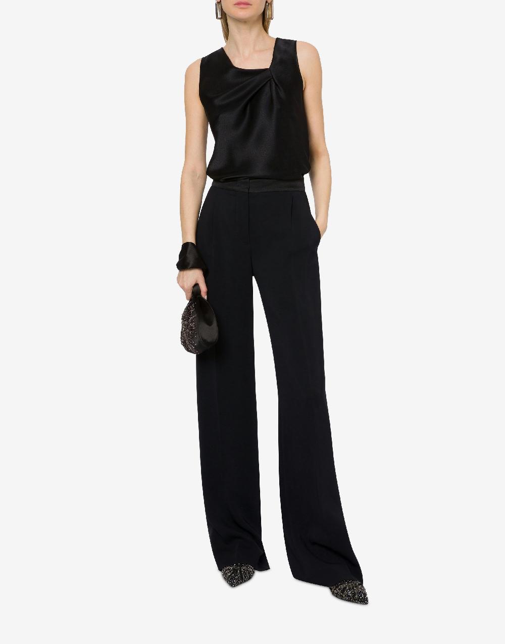Alberta Ferretti Top in raso con drappeggi Convenienza