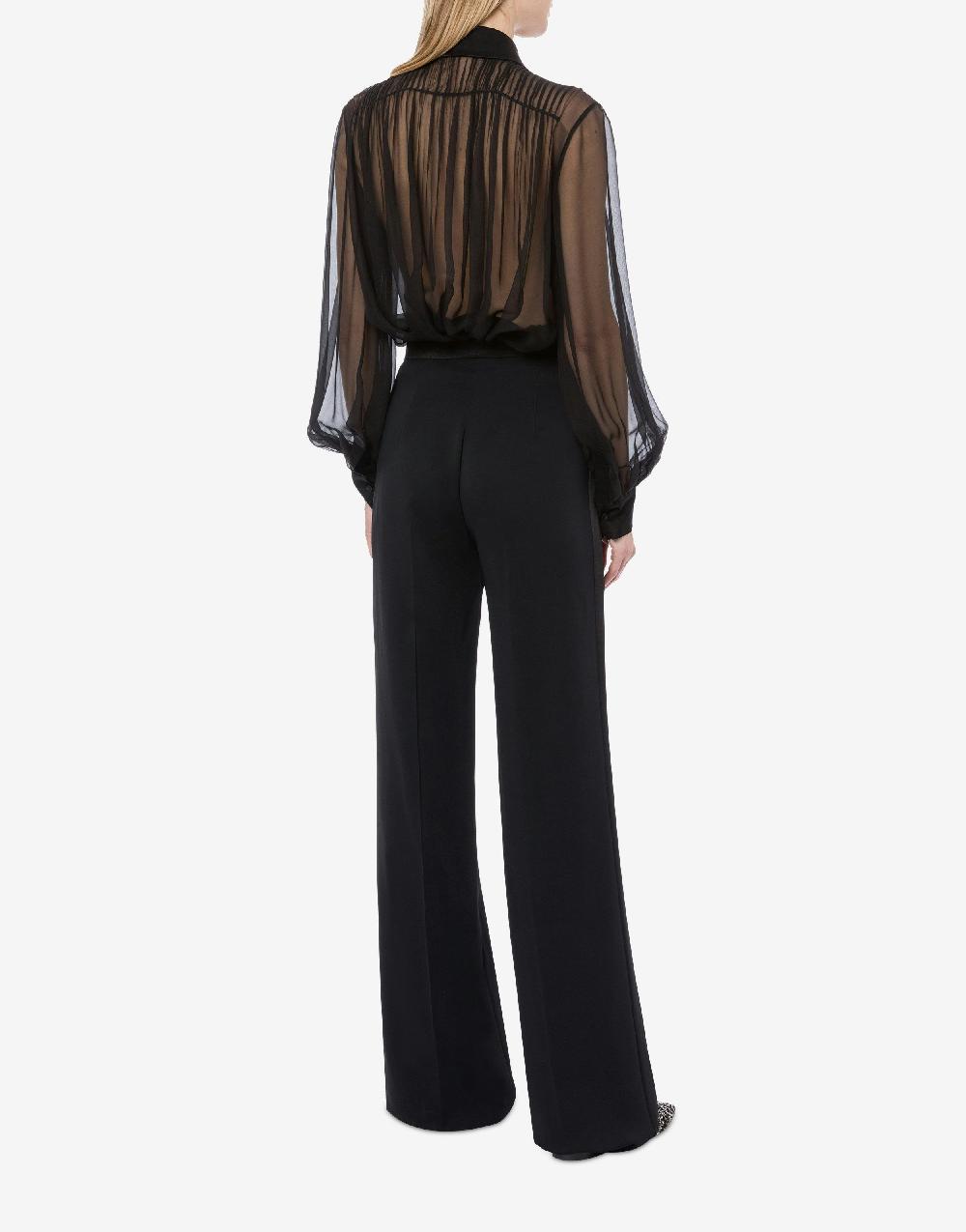 Alberta Ferretti Camicia in chiffon organico con paillettes e perline Soddisfazione Garantita
