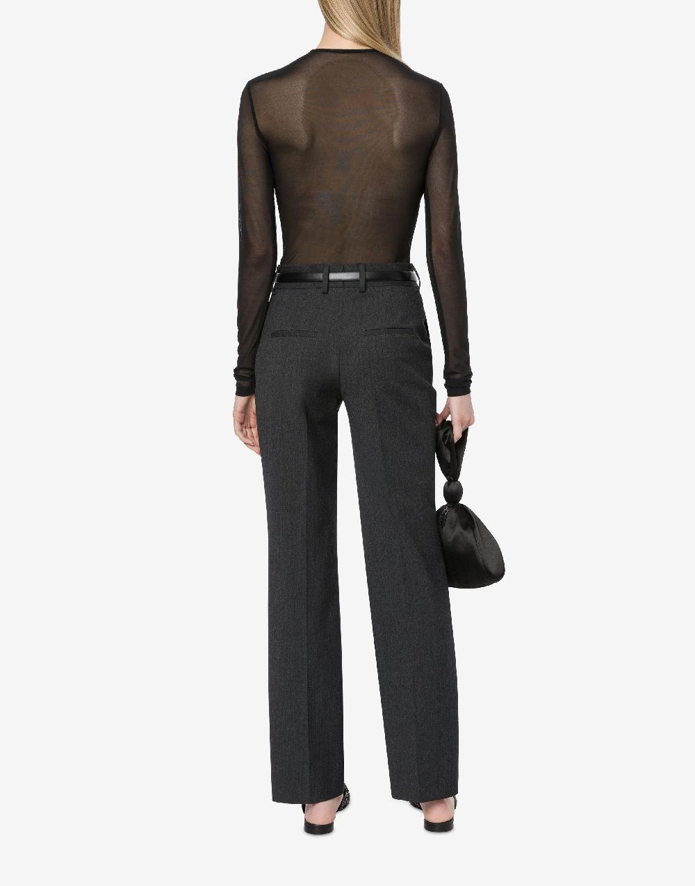Alberta Ferretti T-shirt in tulle stretch con strass e perline Offerta