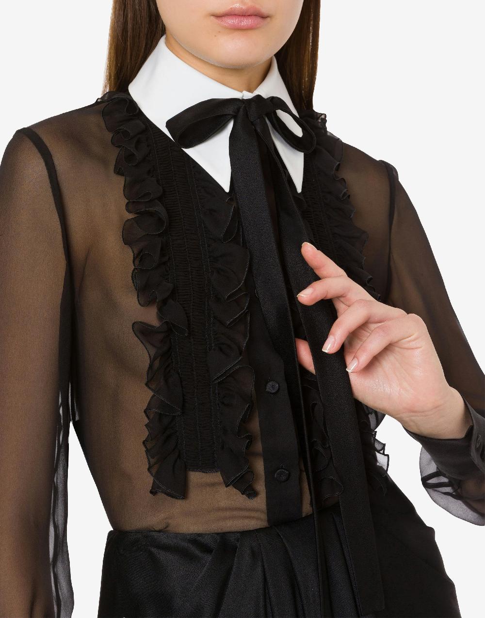 Alberta Ferretti Camicia in chiffon organico In Vendita