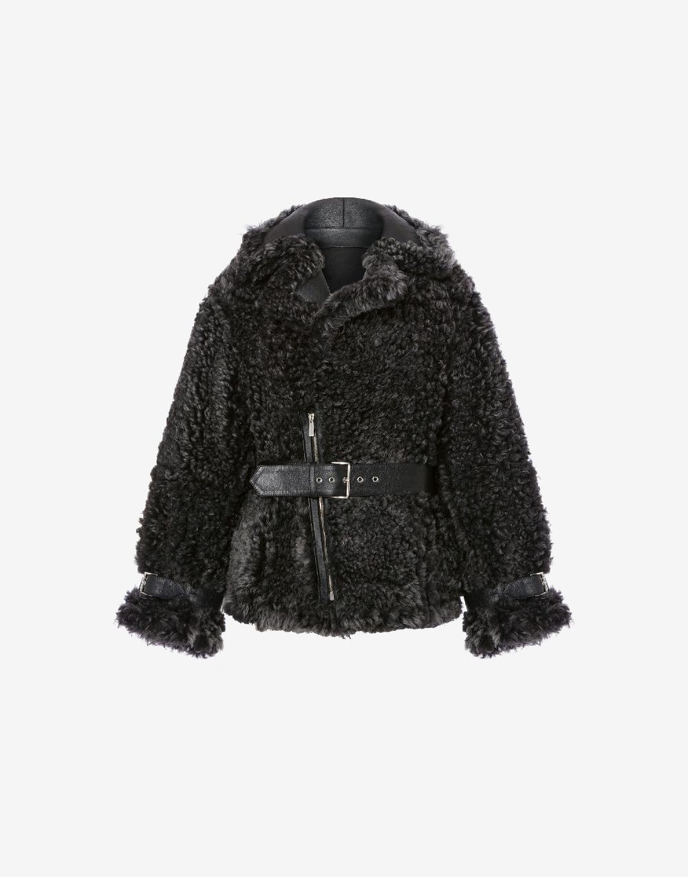 Alberta Ferretti Montone in shearling nappato reversibile Saldi