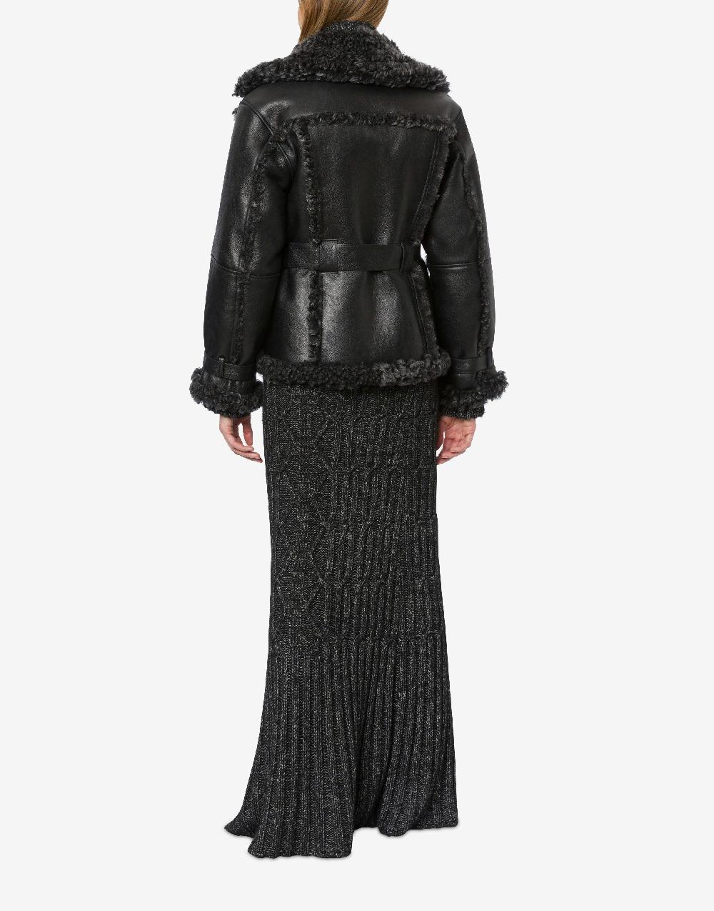Alberta Ferretti Montone in shearling nappato reversibile Saldi