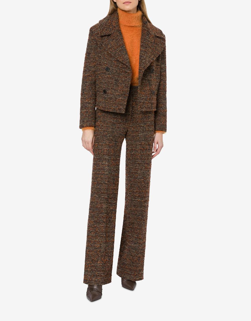 Alberta Ferretti Cappotto corto in tweed bottonato Hotsell