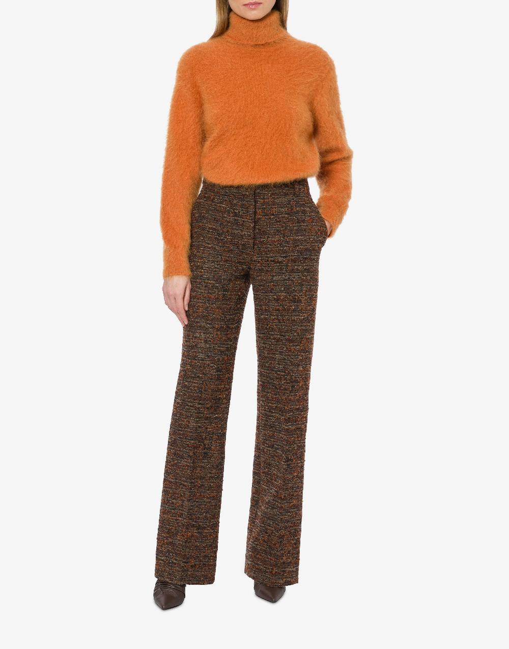 Alberta Ferretti Pantalone in tweed bottonato Vendita Economica