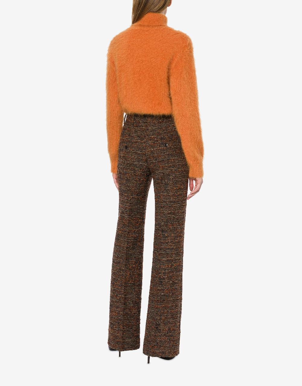 Alberta Ferretti Pantalone in tweed bottonato Vendita Economica