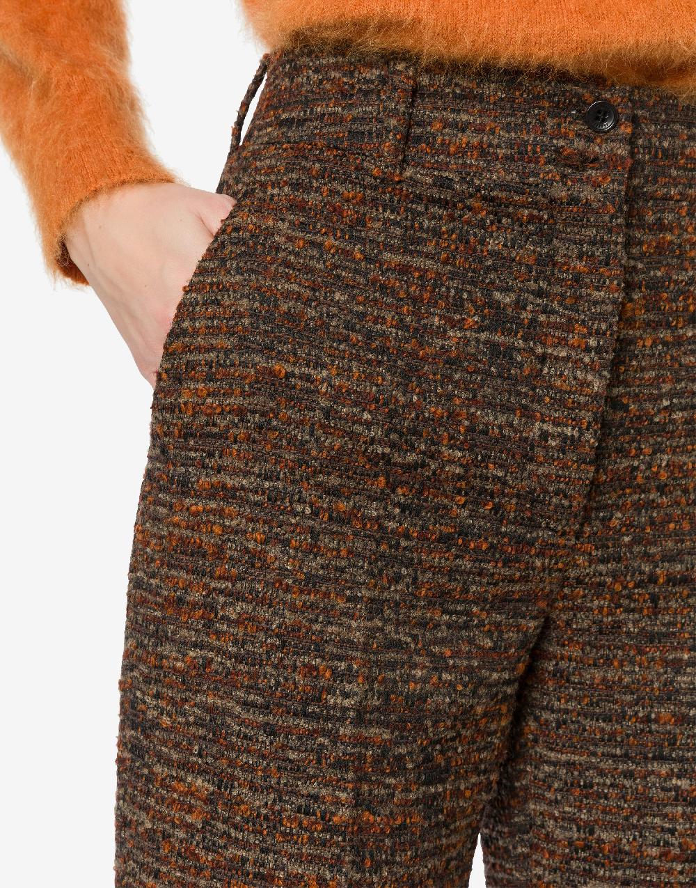 Alberta Ferretti Pantalone in tweed bottonato Vendita Economica
