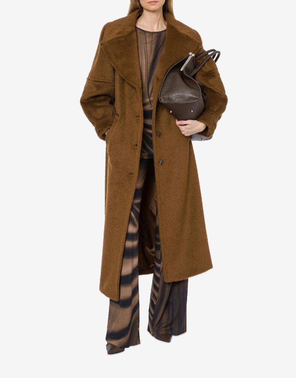 Alberta Ferretti Cappotto in alpaca Suri Saldi Di Fabbrica