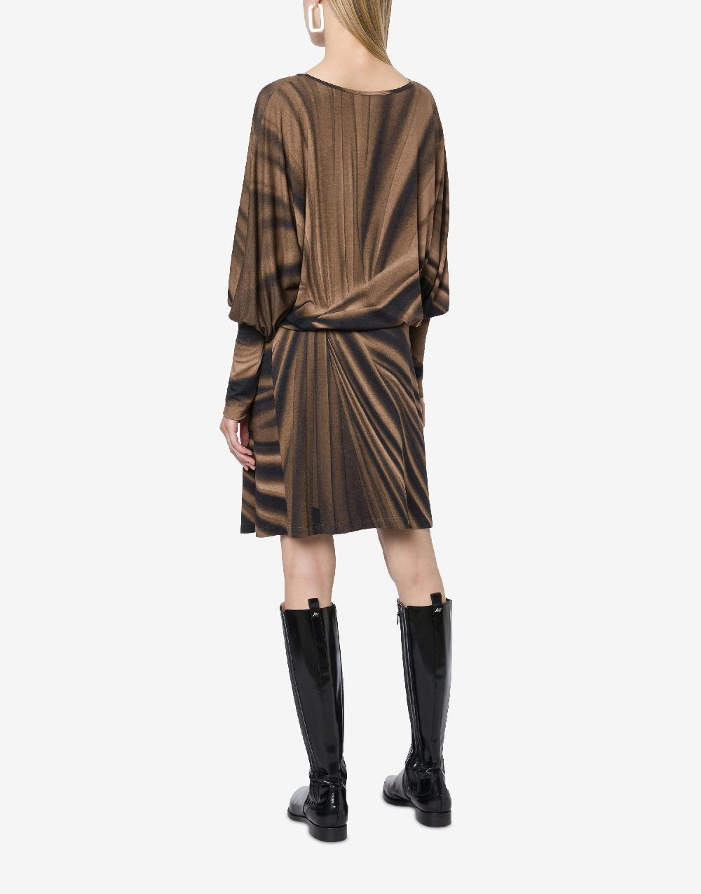 Alberta Ferretti Abito in jersey con stampa Drappeggio In Saldo