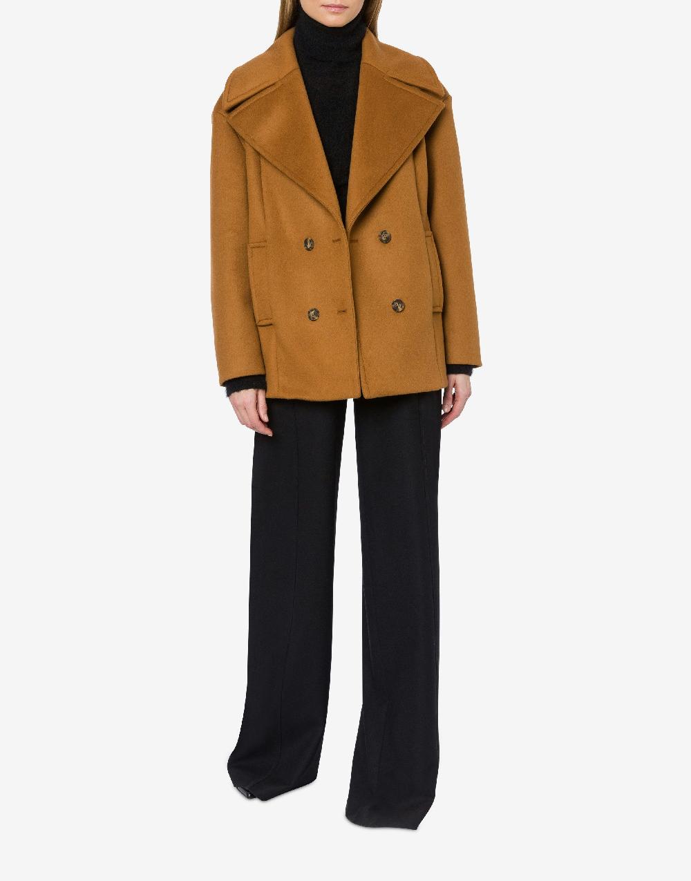 Alberta Ferretti Caban in panno di lana e cashmere Nuova