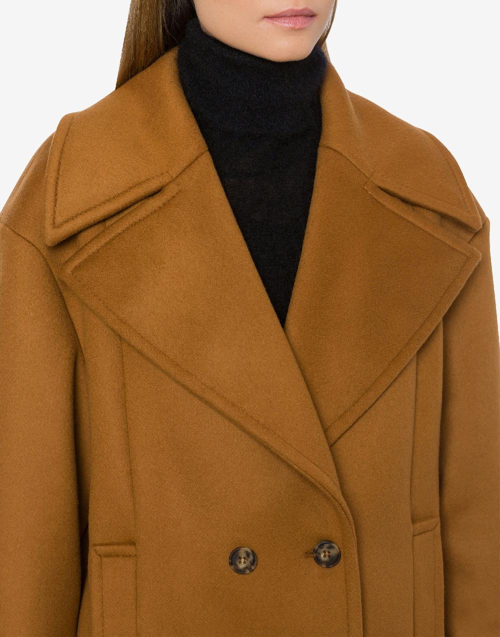 Alberta Ferretti Caban in panno di lana e cashmere Nuova