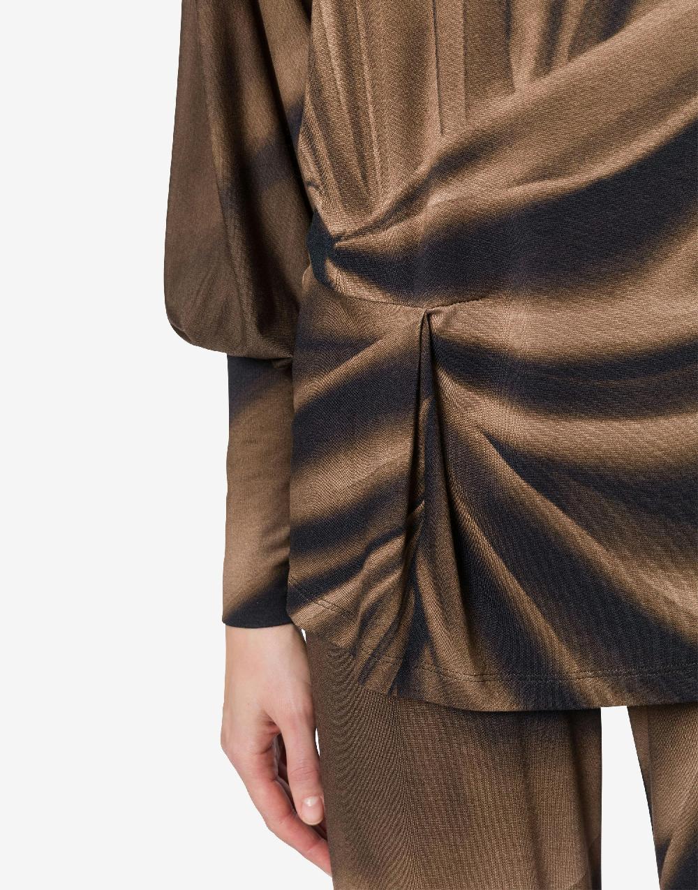 Alberta Ferretti Maglia in jersey con stampa drappeggio Moda