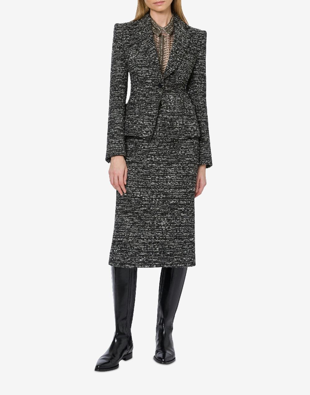 Alberta Ferretti Giacca in tweed bottonato Italy
