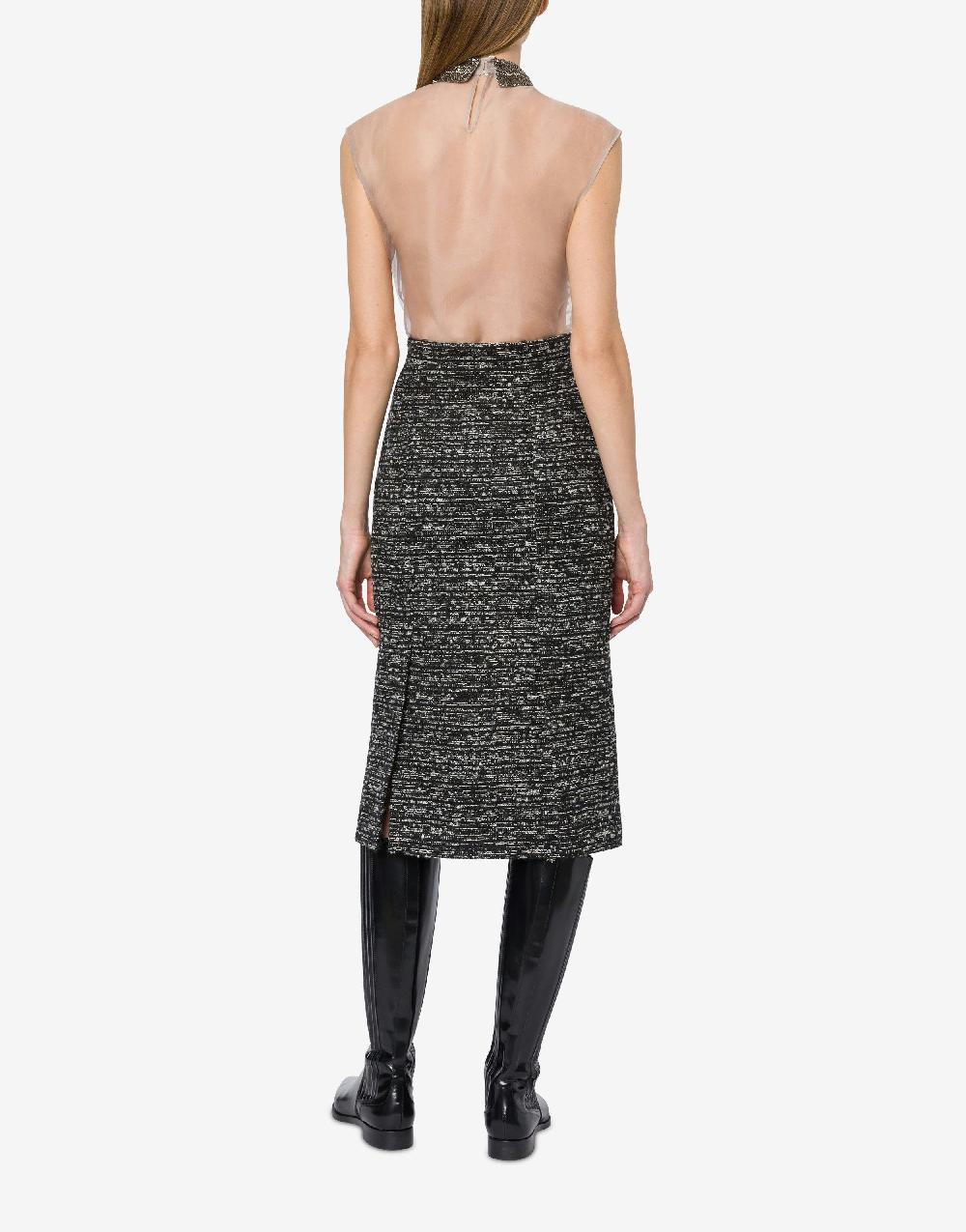 Alberta Ferretti Gonna midi in tweed bottonato Italia