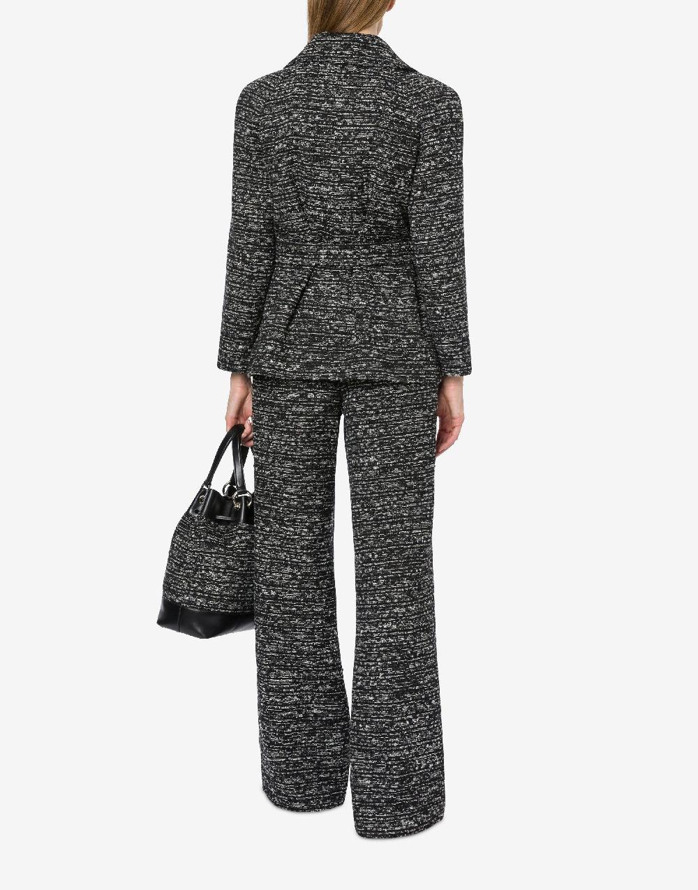 Alberta Ferretti Giacca in tweed bottonato con spacchi Hotsell