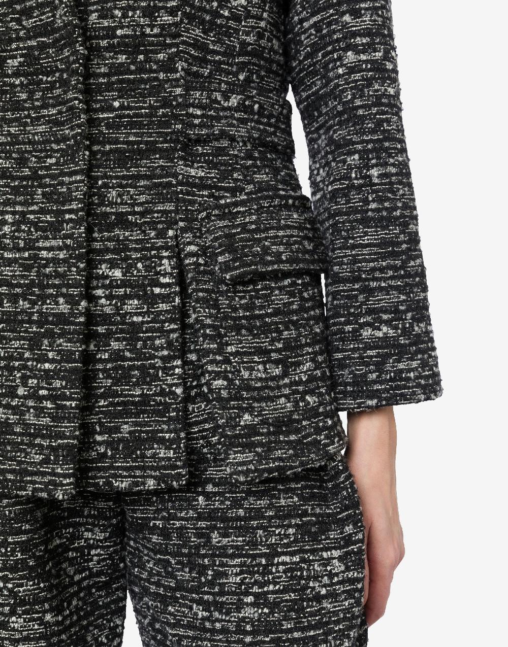 Alberta Ferretti Giacca in tweed bottonato con spacchi Hotsell