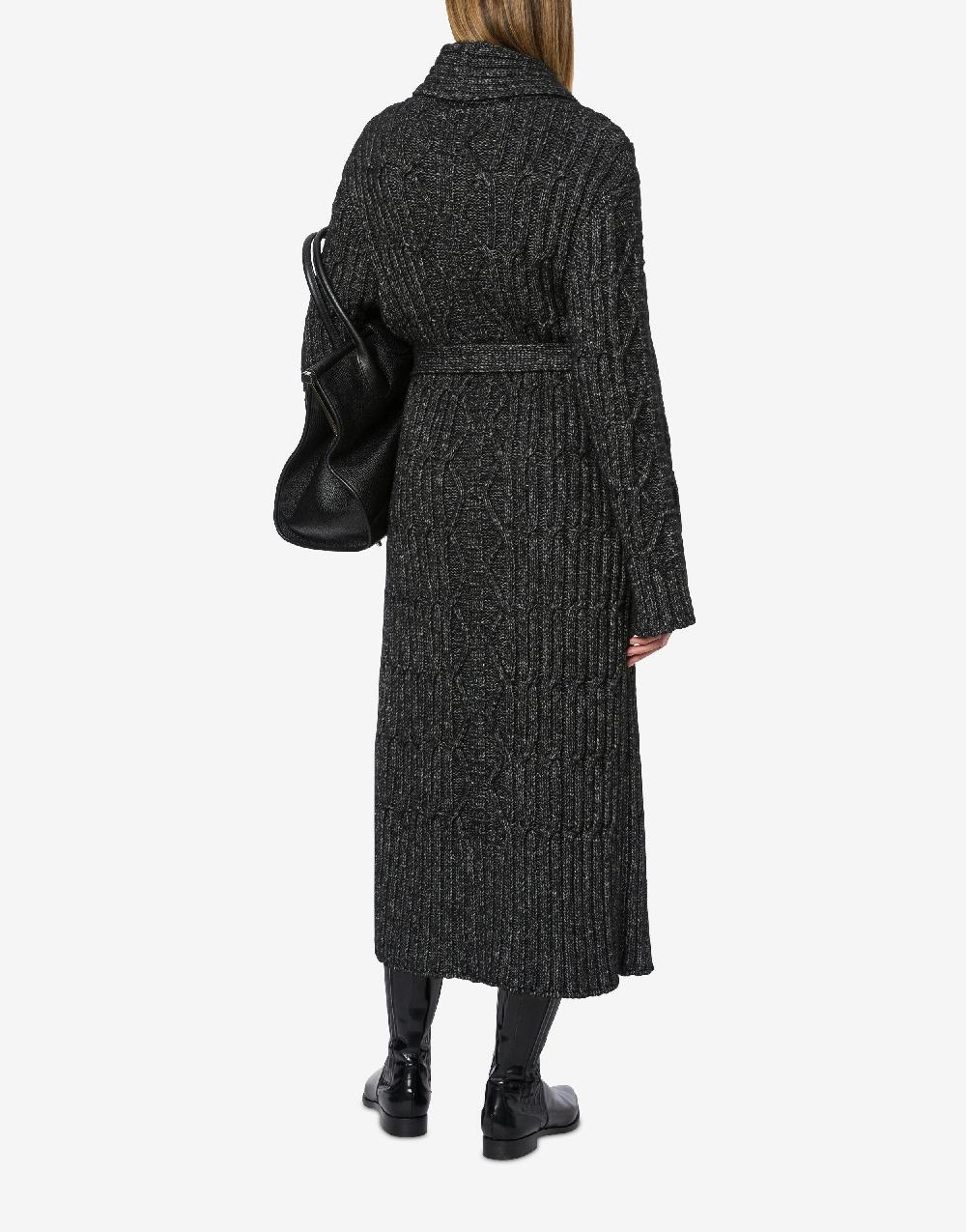 Alberta Ferretti Cardigan lungo in fettuccia lana cotone Qualità