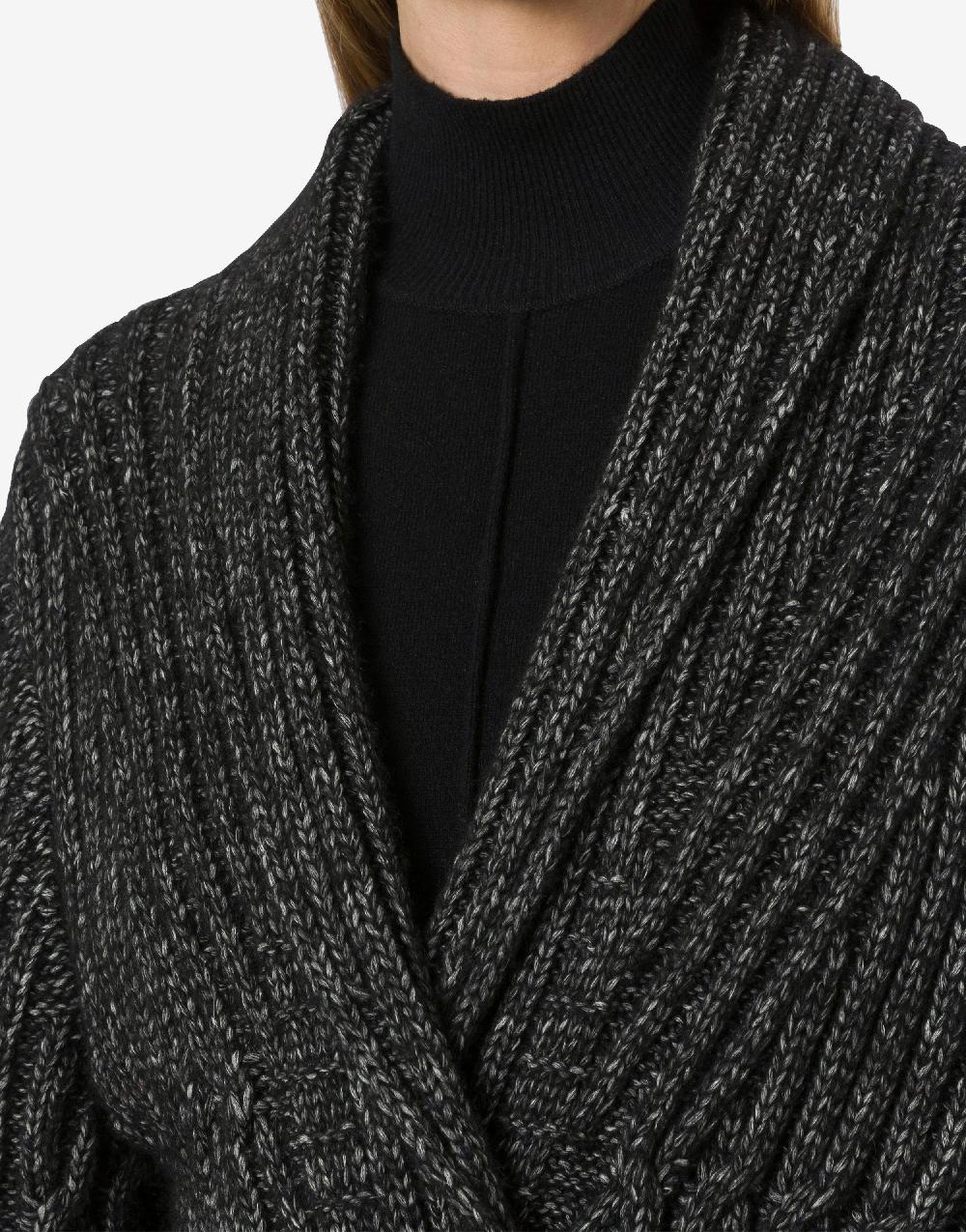 Alberta Ferretti Cardigan lungo in fettuccia lana cotone Qualità