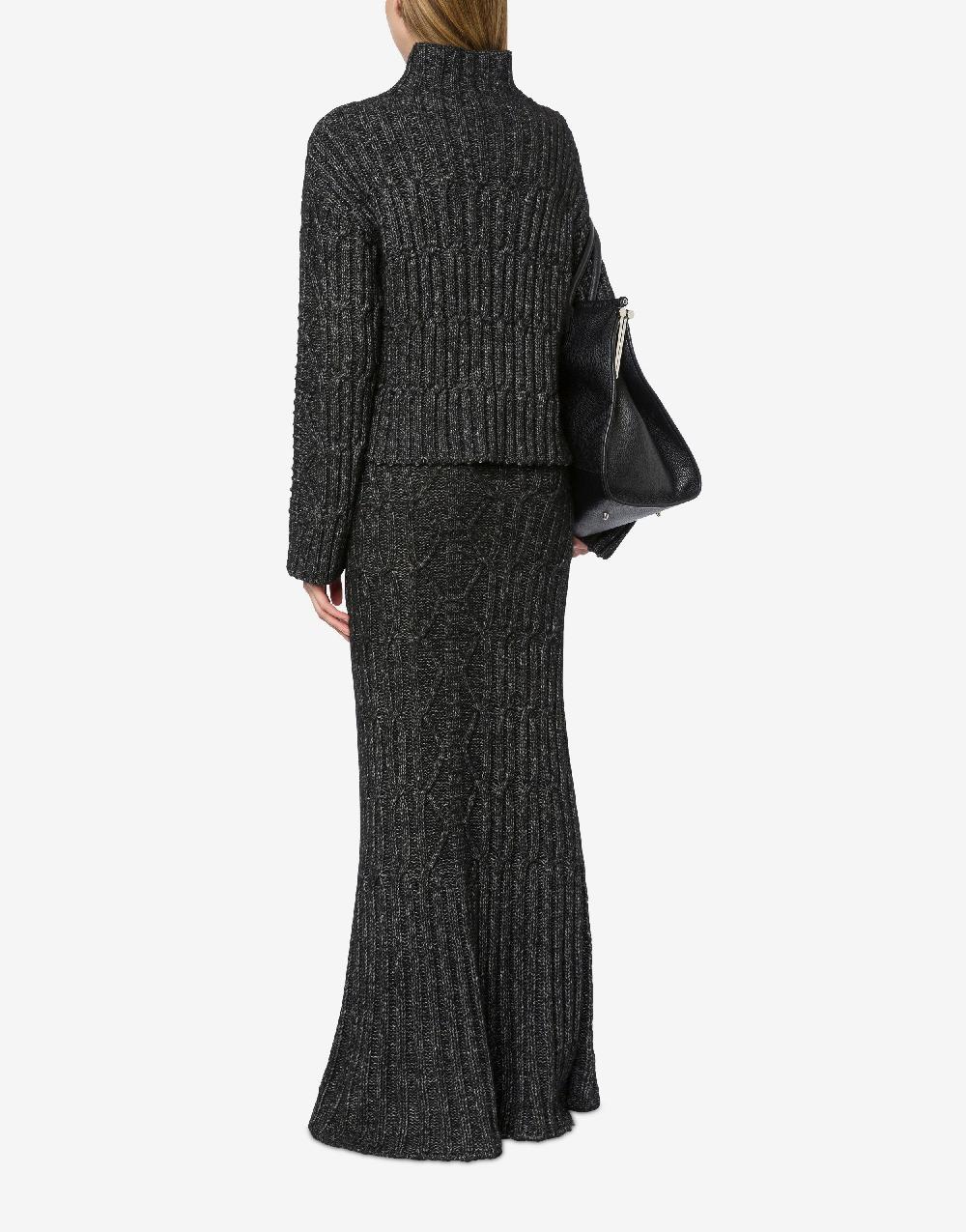 Alberta Ferretti Maglione in fettuccia di lana cotone Vendita