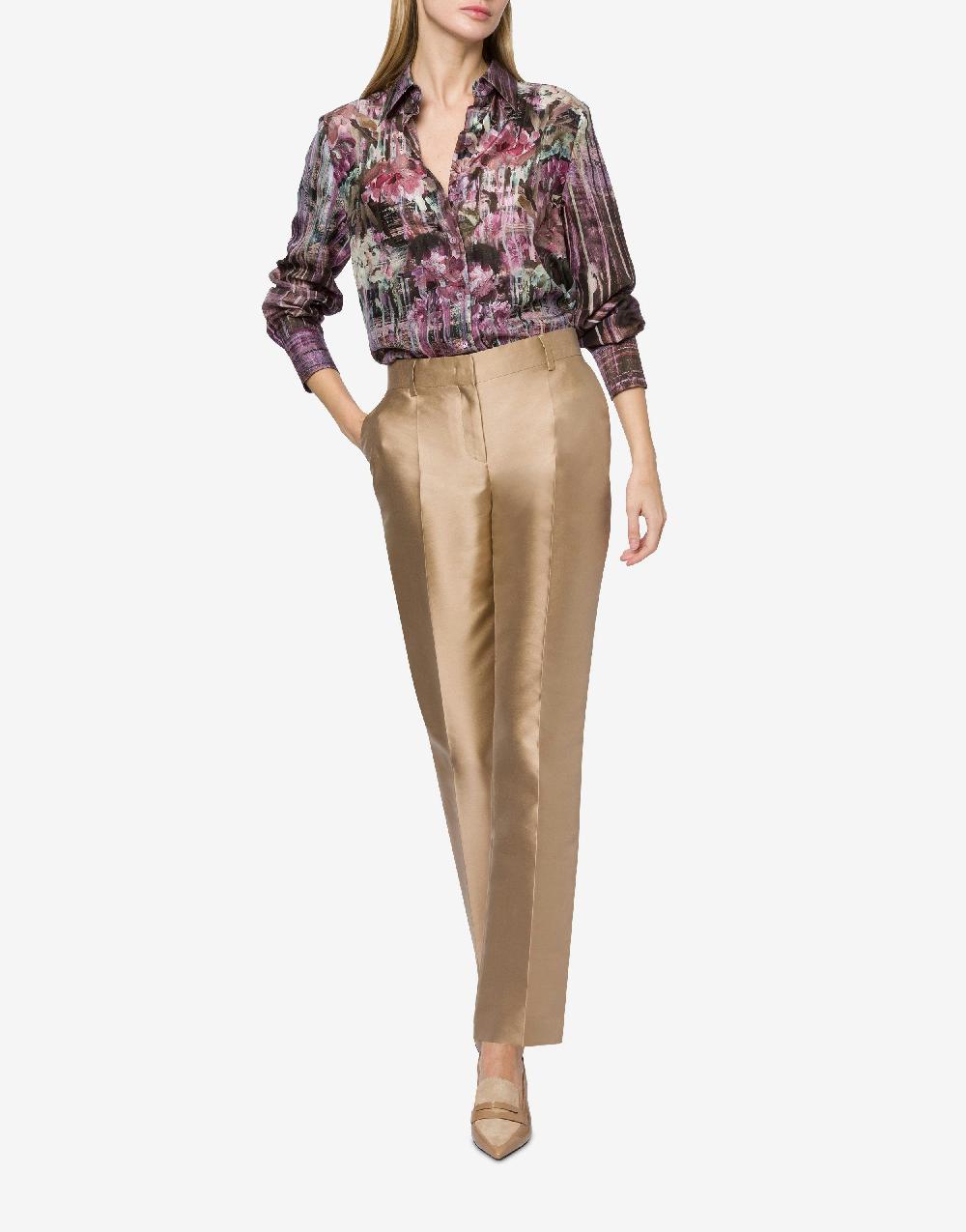 Alberta Ferretti Camicia in habotai con stampa Dripping Roses Qualità Garantita