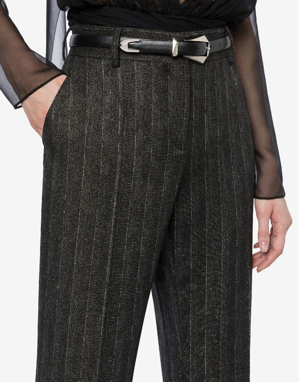Alberta Ferretti Pantalone in gessato lurex Sconto di tempo limitato