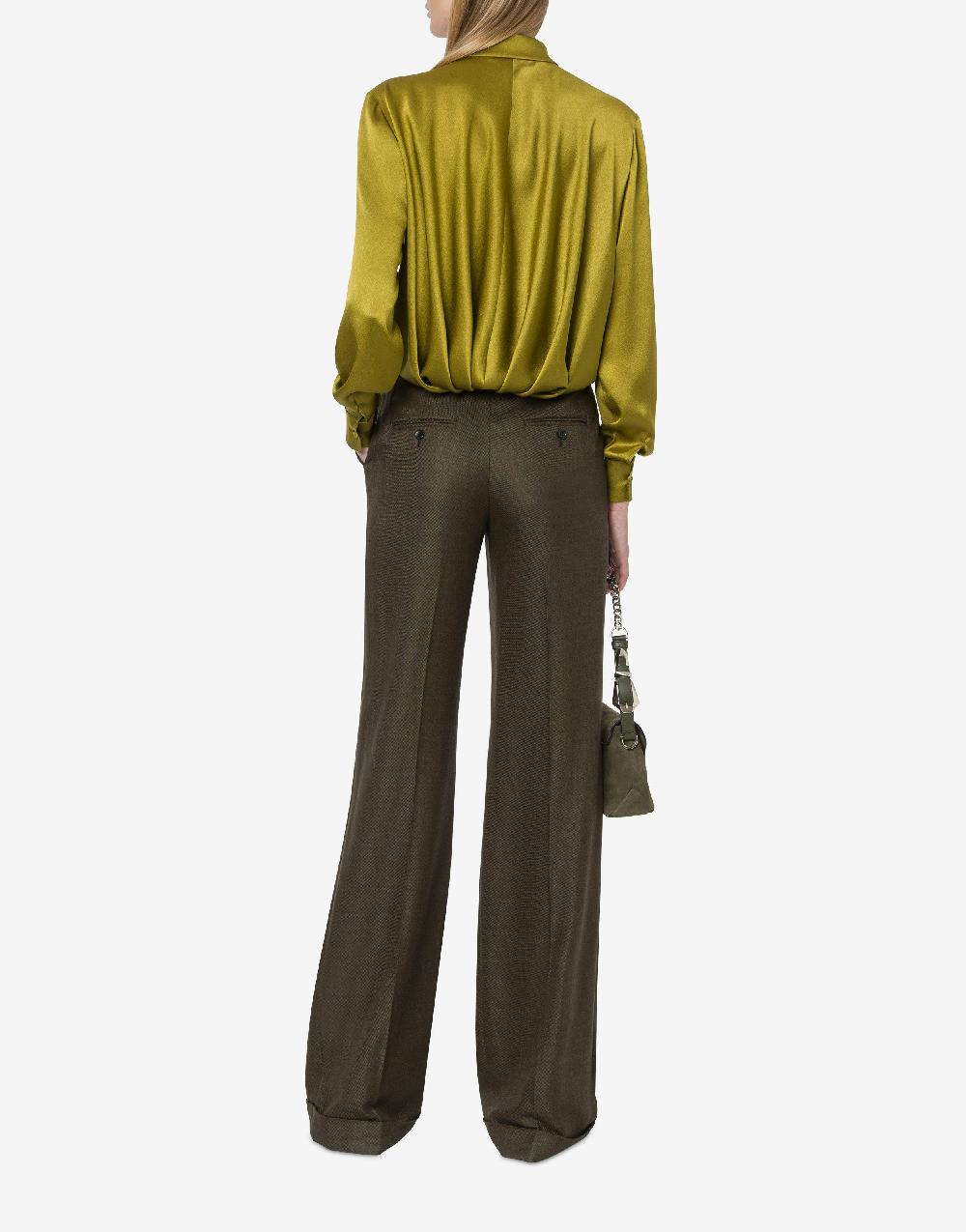 Alberta Ferretti Pantalone in twill fiammato Promozione Limitata