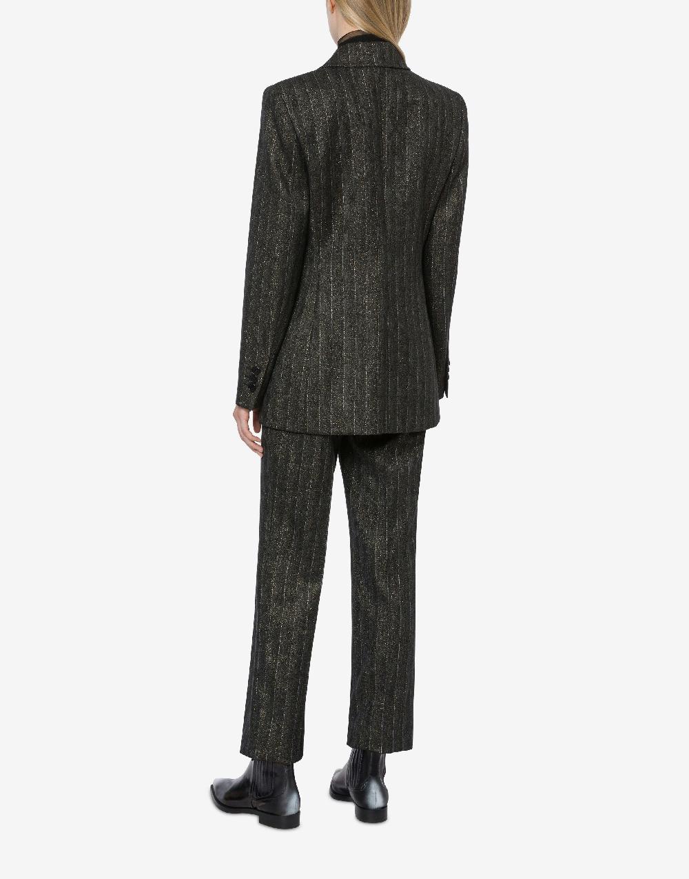 Alberta Ferretti Giacca doppiopetto in gessato lurex Shopping Online