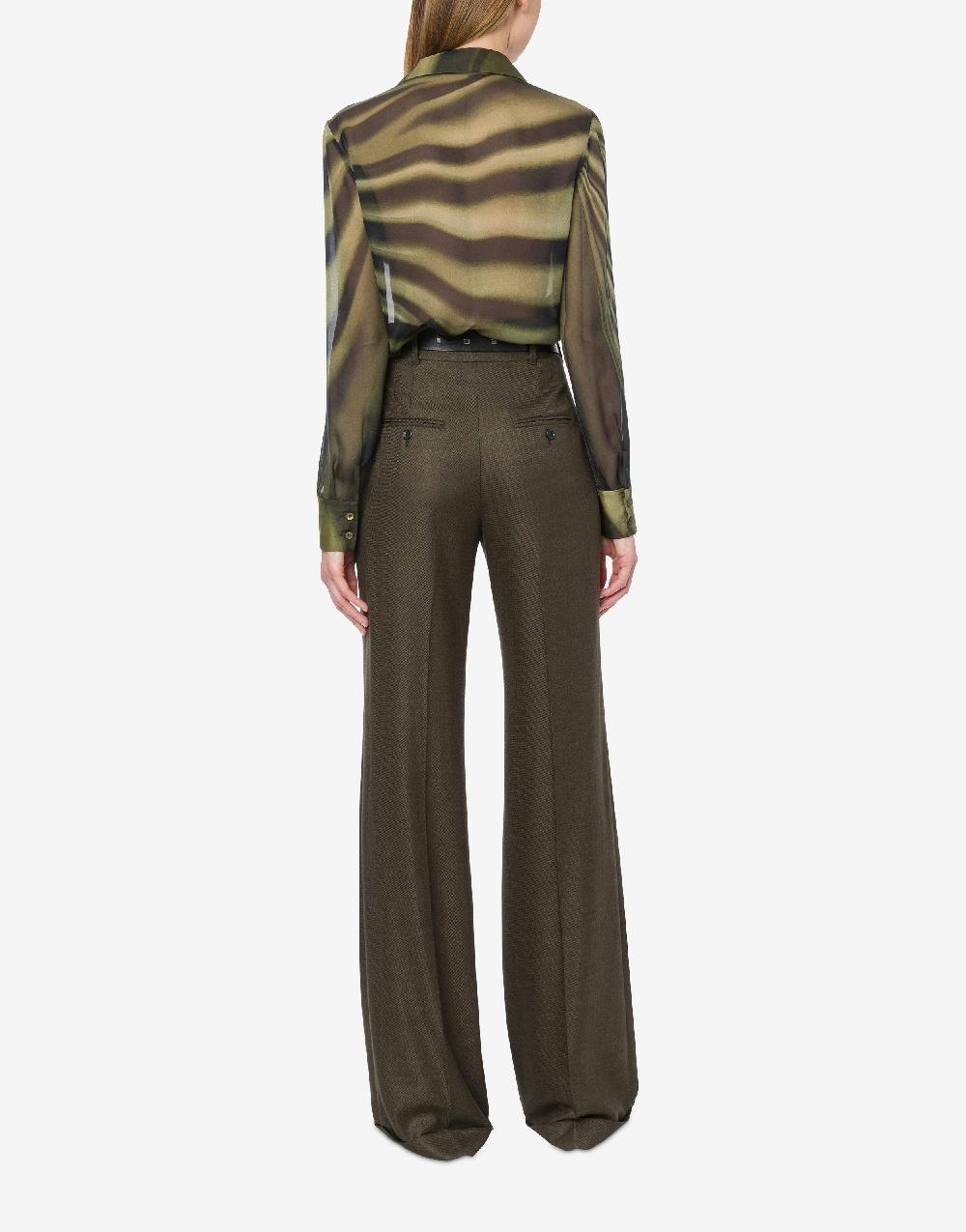 Alberta Ferretti Camicia in chiffon con stampa Drappeggio Affare Del Giorno