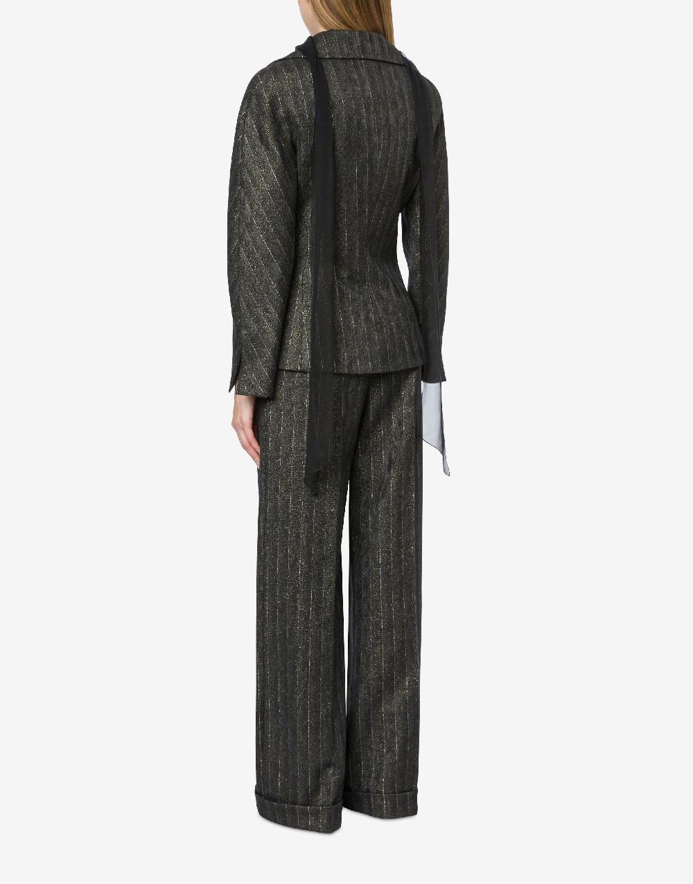 Alberta Ferretti Giacca in gessato lurex Sottocosto