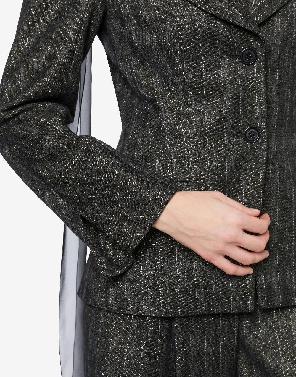 Alberta Ferretti Giacca in gessato lurex Sottocosto