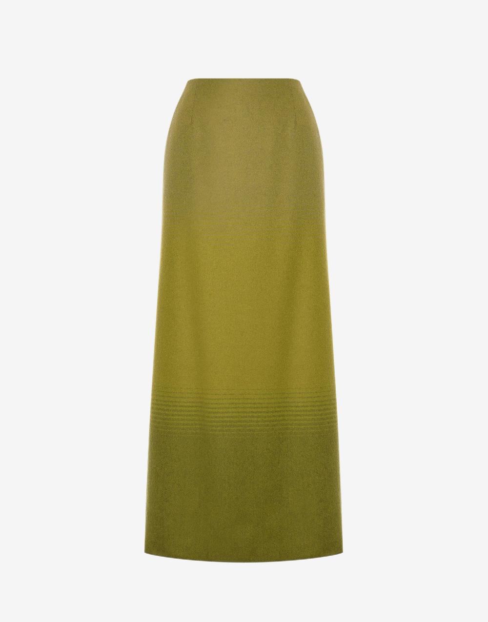 Alberta Ferretti Gonna lunga in flanella sfumata Sconto