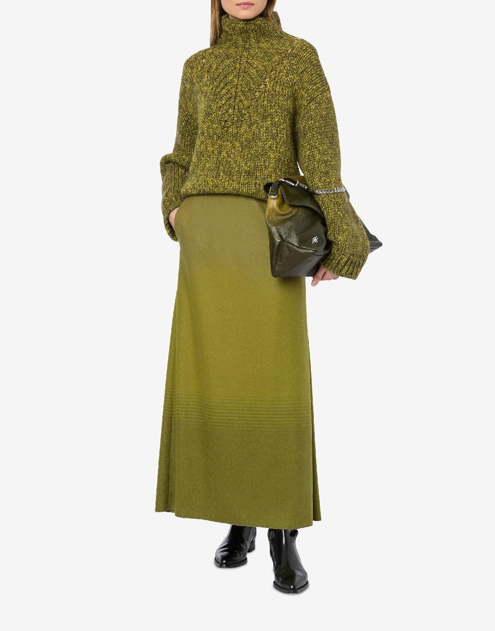 Alberta Ferretti Gonna lunga in flanella sfumata Sconto