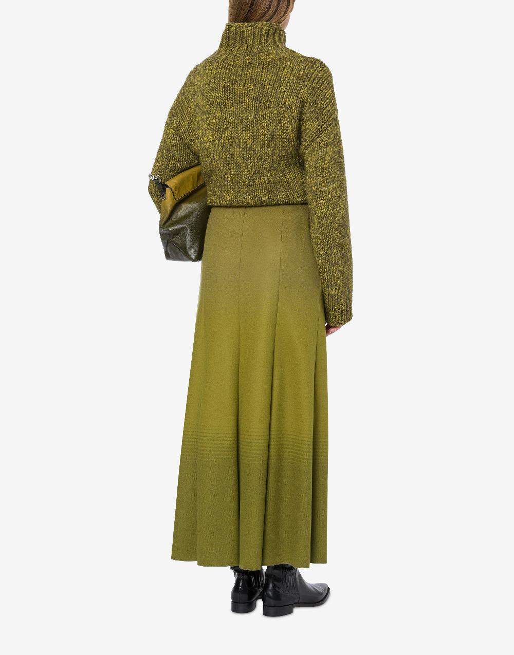 Alberta Ferretti Gonna lunga in flanella sfumata Sconto