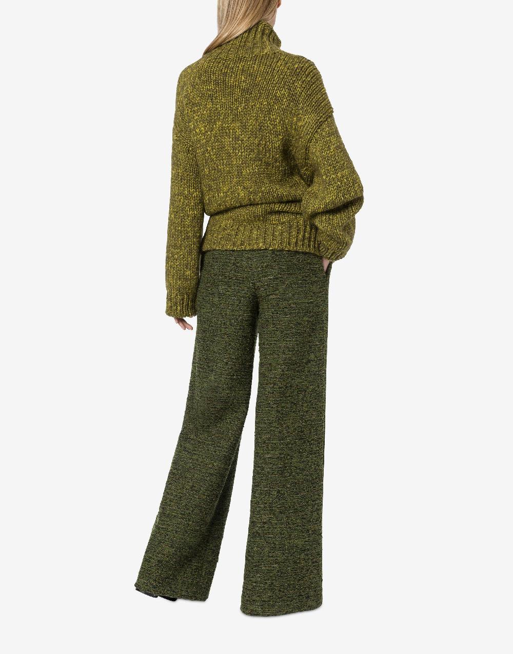 Alberta Ferretti Pantalone oversize in tweed bottonato Online