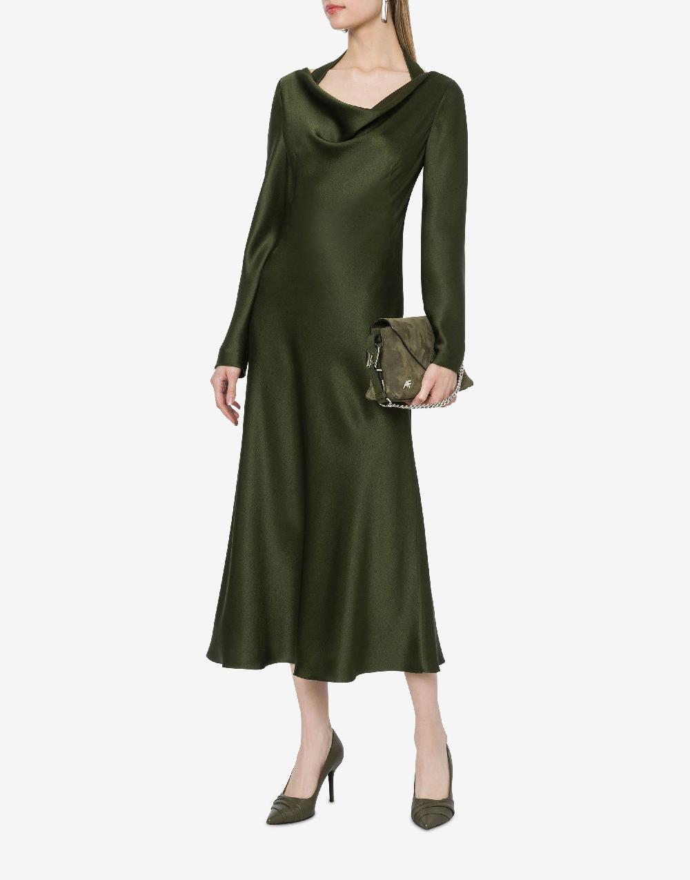 Alberta Ferretti Abito longuette in raso Outlet