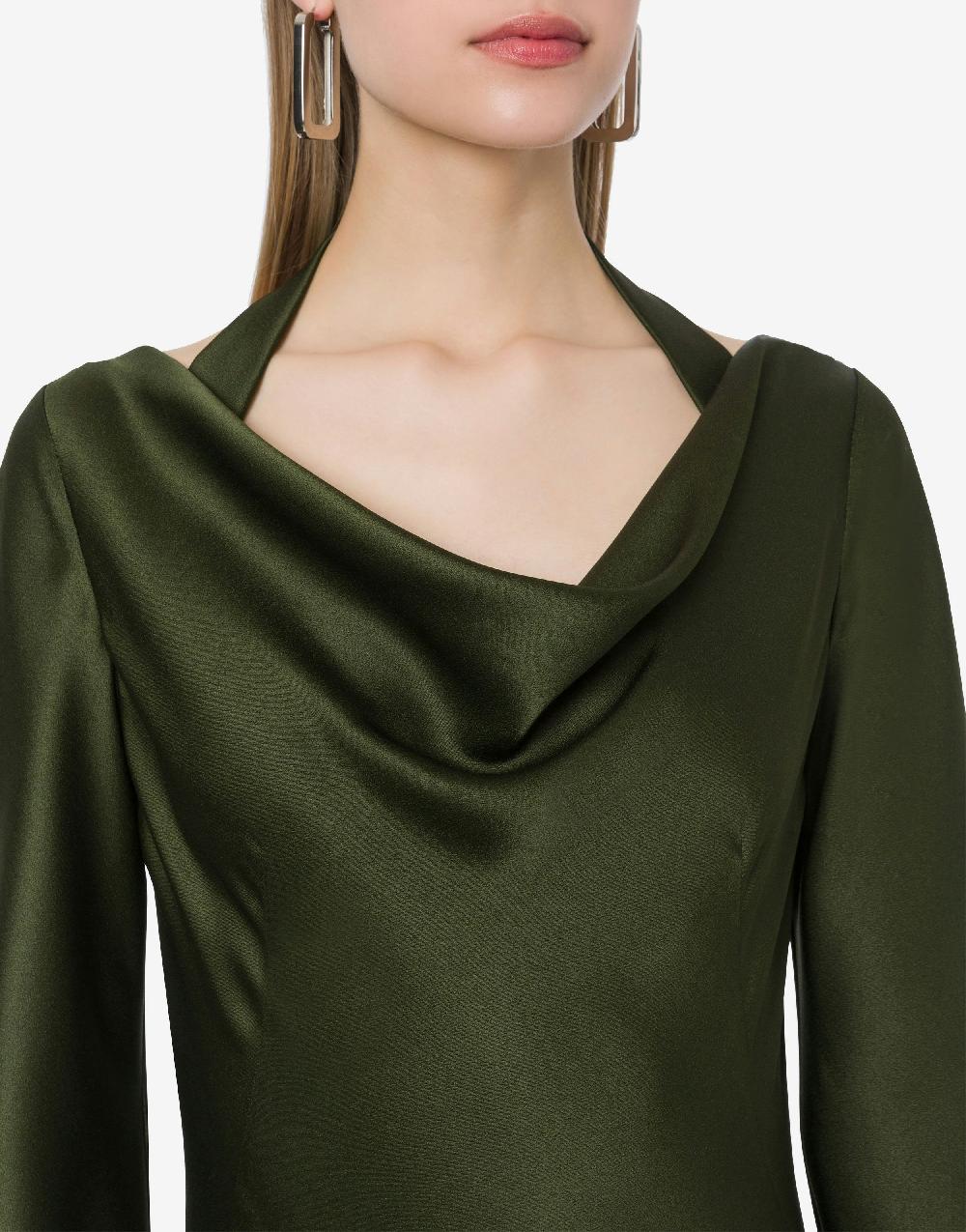 Alberta Ferretti Abito longuette in raso Outlet