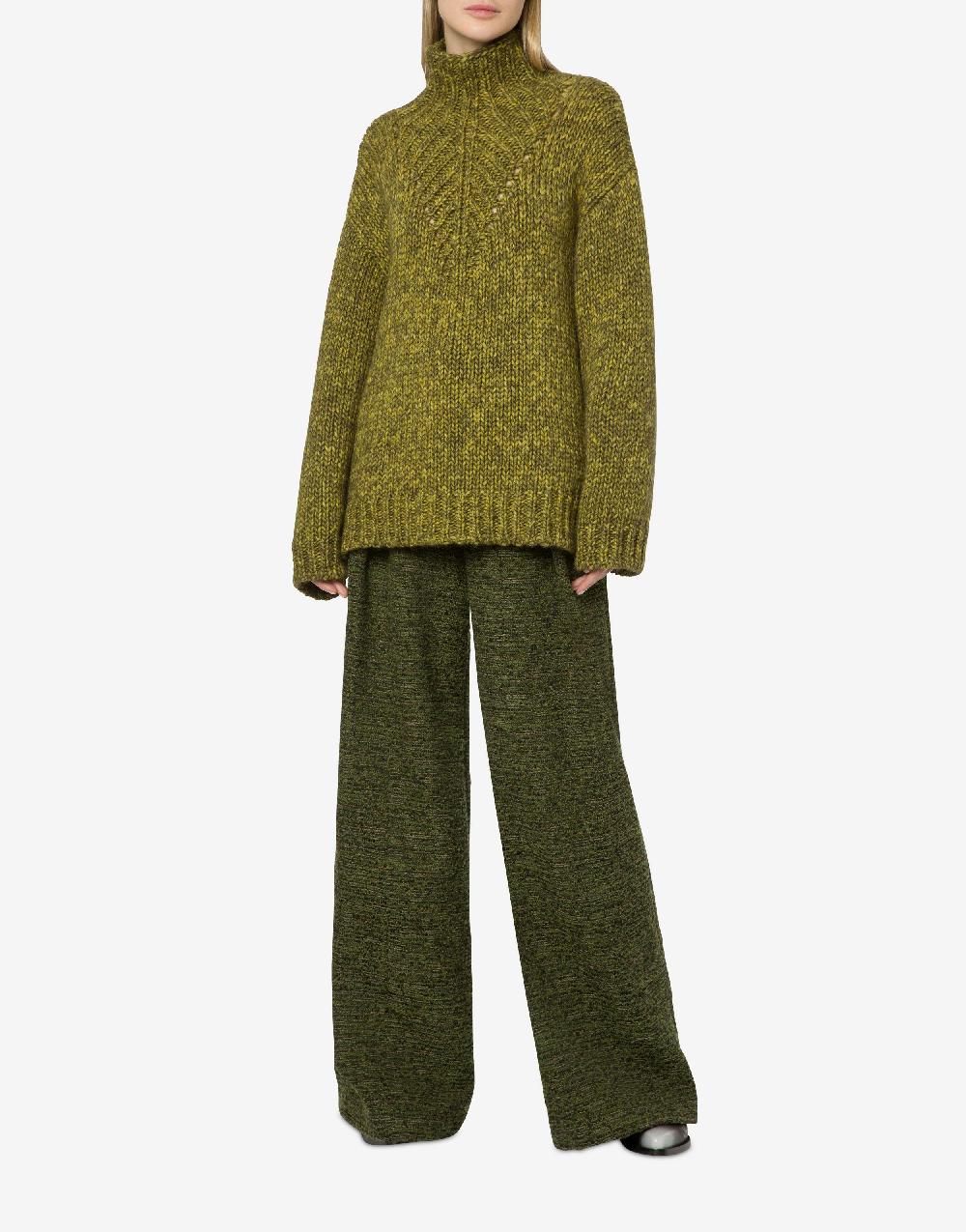 Alberta Ferretti Maglione in cordonetto misto lana stampato In Vendita