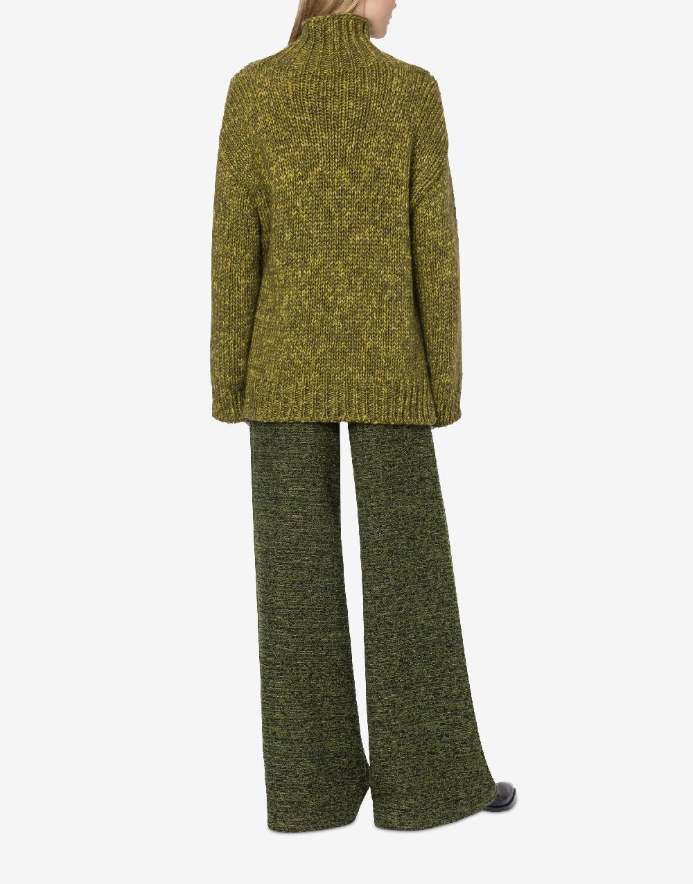 Alberta Ferretti Maglione in cordonetto misto lana stampato In Vendita