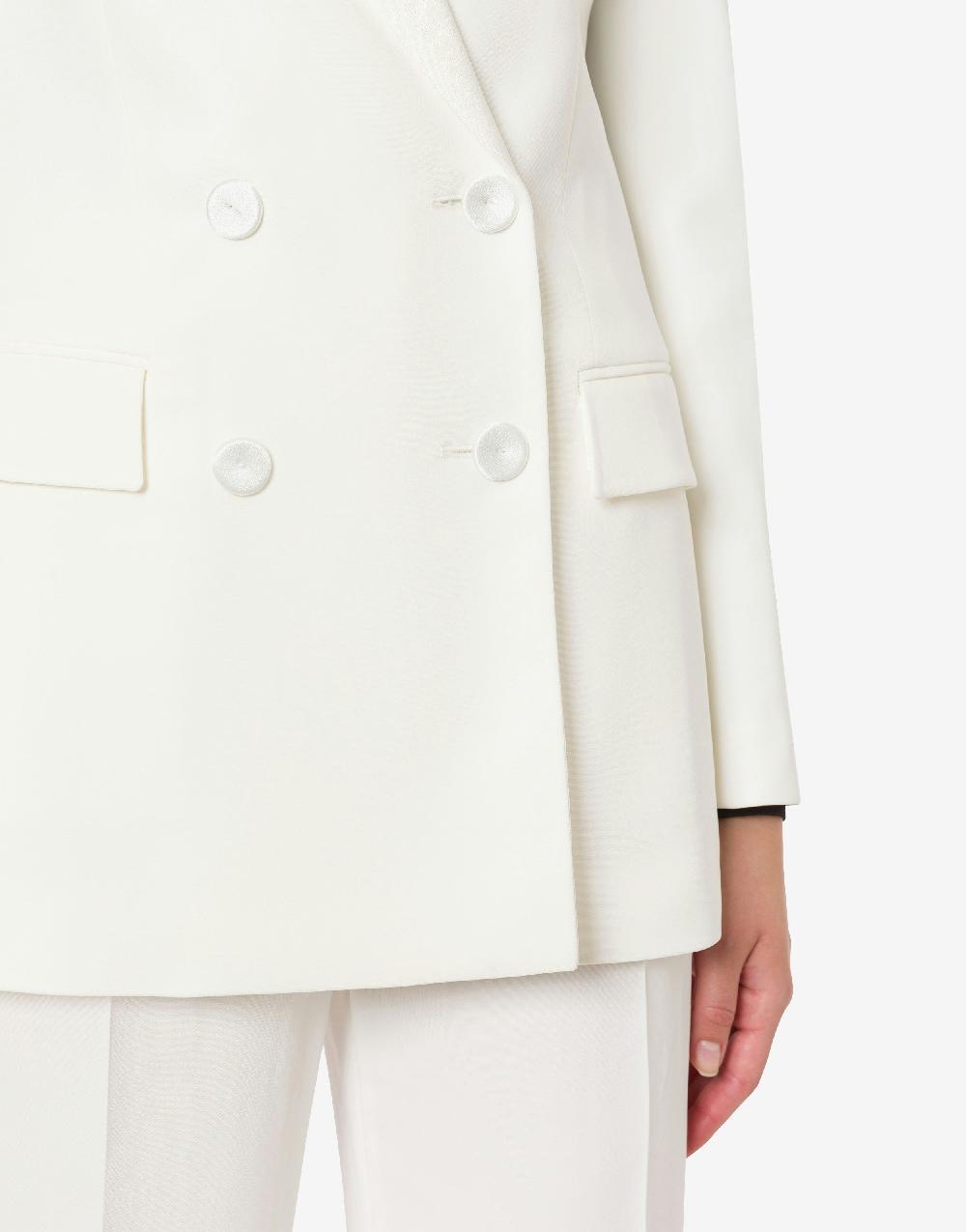 Alberta Ferretti Giacca doppiopetto in cady stretch Vendita Calda