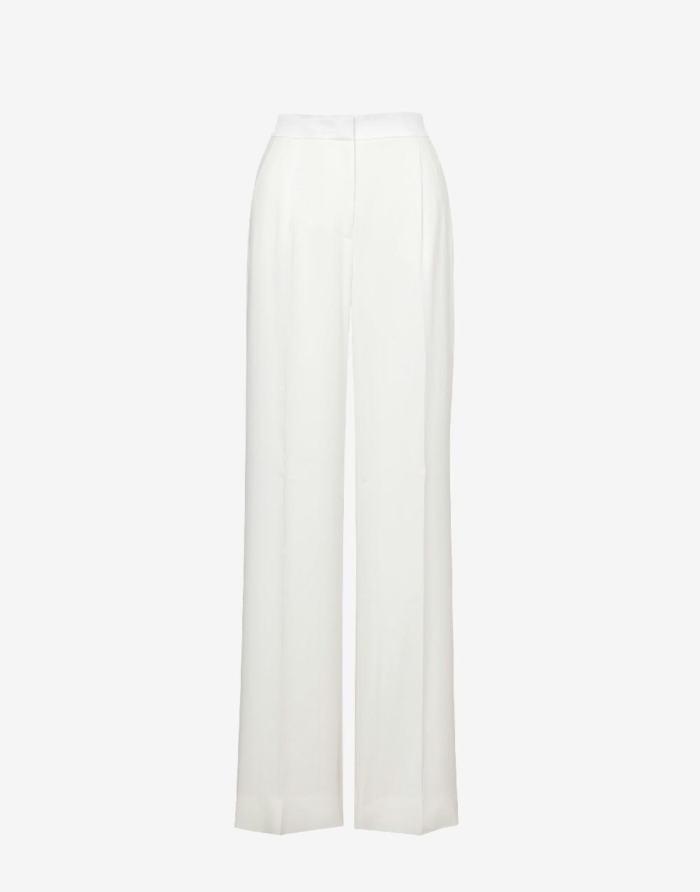 Alberta Ferretti Pantalone in cady stretch con dettagli in raso Vendita Economica