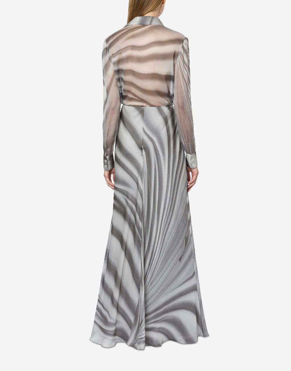 Alberta Ferretti Gonna in chiffon con stampa Drappeggio I Più Venduti
