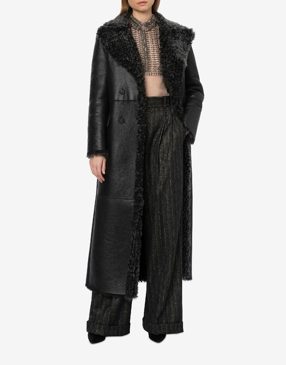 Alberta Ferretti Montone lungo in shearling nappato Nuova