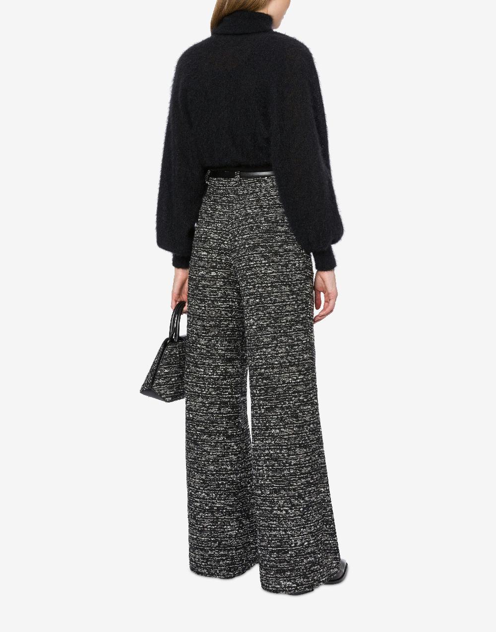 Alberta Ferretti Pantalone oversize in tweed bottonato 2025